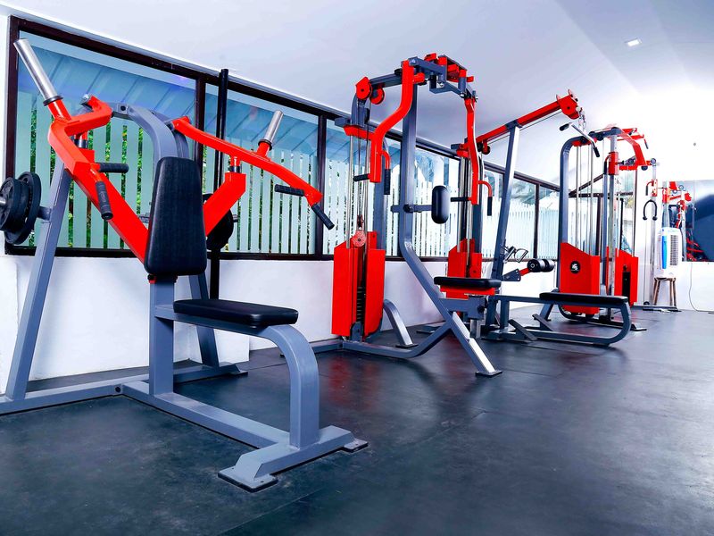 Strength machines on the main training floor