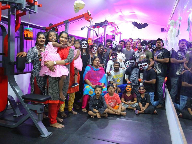 Members at a Fitness First community event